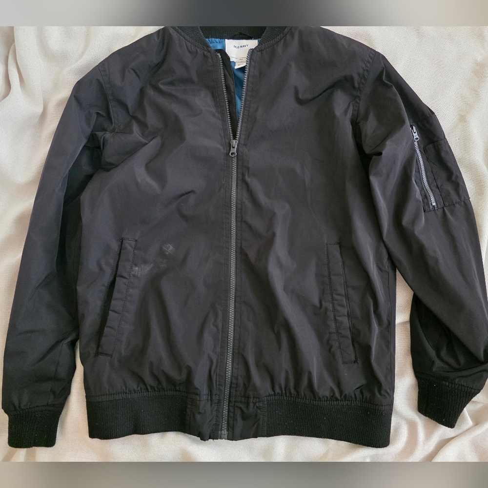 Old Navy‎ Boys Classic Black Bomber Jacket, Cargo, Casual, Size XXL 18 BOYS
